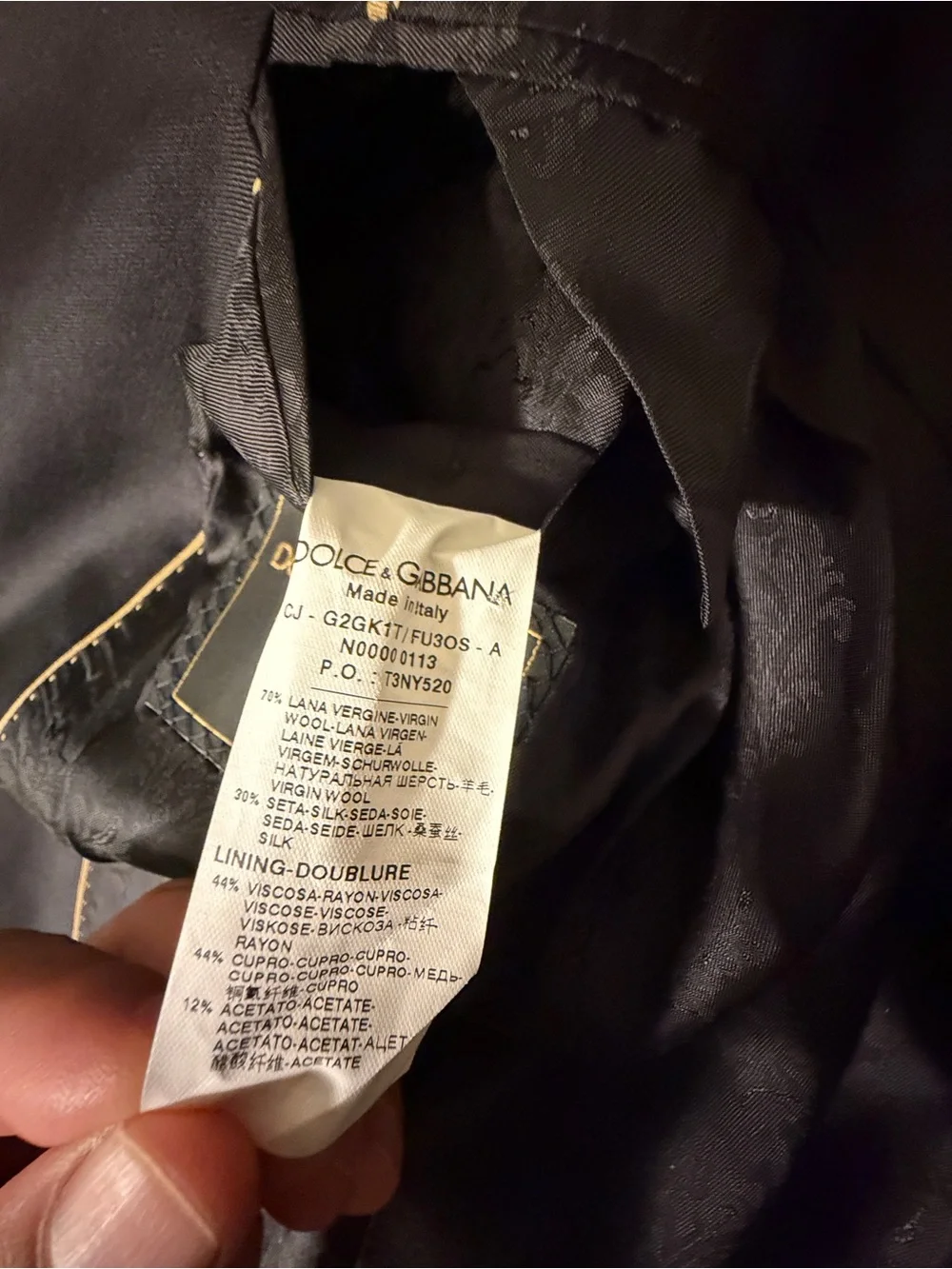 Dolce & Gabbana Black Single-Breasted Sport Coat 40R